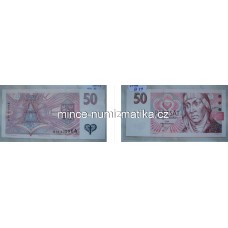 50 Korun Českých 1994 serie B UNC -R- Bankovka - vzácný ročník - 50 Kč